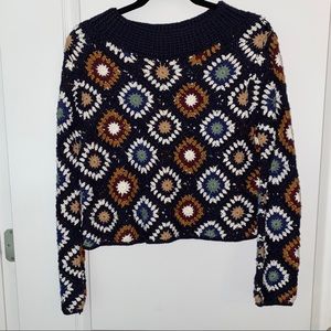 ZARA Knit Crochet Sweater